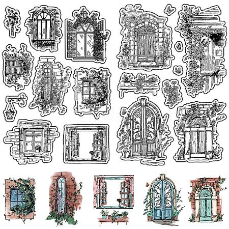 Custom Wall Theme PVC Plastic Clear Stamps DIY-WH0619-0032-1