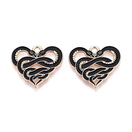 Halloween Theme Alloy and Enamel Pendants ENAM-T021-30F-02-1