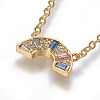 (Jewelry Parties Factory Sale)Brass Cubic Zirconia Pendant Necklaces NJEW-O117-01G-2