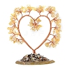 Natural Citrine Chips Heart Tree Decorations PW-WG86934-06-1