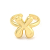 Brass Letter Open Cuff Rings for Women RJEW-G313-01X-G-2