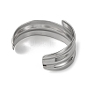 304 Stainless Steel Cuff Bangles for Women BJEW-B104-12P-3
