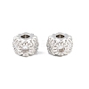 Brass Micro Pave Clear Cubic Zirconia Beads KK-CBA78C7-06P-1