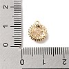 Brass Micro Pave Clear Cubic Zirconia Pendants KK-M274-04G-3