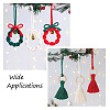 Crafans 2 Sets 2 Style Christmas Theme Cotton Weave Pendant Decorations Sets HJEW-CF0001-11-12