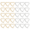 SUNNYCLUE 60Pcs 2 Colors 304 Stainless Steel Linking Ring STAS-SC0007-49-1