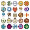 50Pcs Magic Circle PVC Adhesive Waterproof Stickers PW-WG0BD96-01-4