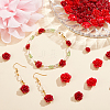 80Pcs 4 Style Dyed Synthetic Coral Beads CORA-GA0001-01-5