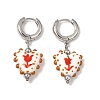 Brass Hoop Dangle Earrings KK-CBA8324-26P-01-4
