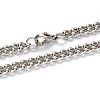 Tarnish Resistant 201 Stainless Steel Twisted Chain Curb Chain Necklaces NJEW-L416-06P-1