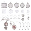 Fashewelry DIY Charm Drop Safety Pin Brooch Making Kit DIY-FW0001-26-9