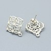 Alloy Stud Earring Findings PALLOY-F255-08MS-2