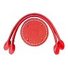 PU Leahter Knitting Crochet Round Bags Bottom and Bag Handles PW-WGDBD8B-17-1