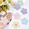 Macaron Color 5-Petal Flower Shape Iron on/Sew on Computerized Embroidery Polyester Clothing Patches DIY-WH0401-62-3