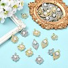30Pcs 6 Styles Alloy Rhinestone Pendants FIND-YW0011-97-4