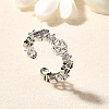 Brass Micro Pave Cubic Zirconia Cuff Rings for Women RJEW-Q008-01P-02-1