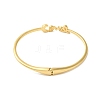 Rack Plating Brass Micro Pave Clear Cubic Zirconia Love Word Hinged Bangles BJEW-G716-02G-3