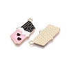 Valentine's Day Theme Alloy Enamel Pendants ENAM-T020-50B-02-2