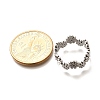 201 Stainless Steel Daisy Finger Ring for Women RJEW-A053-01P-3