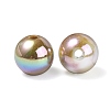 UV Plating Rainbow Iridescent Acrylic Beads OACR-F004-04B-3