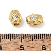 Brass Micro Pave Clear Cubic Zirconia Beads CU-CBAC675-08G-3