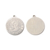 Non-Tarnish 304 Stainless Steel Pendants STAS-A074-03A-P-1