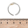 304 Stainless Steel Micro Pave Cubic Zirconia Cuff Open Rings for Women CU-CBAD24F-01GP-2