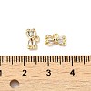 Brass with Glass Rhinestone Charms KK-B079-09G-3