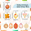 32Pcs 8 Styles Foods Opaque Resin Pendants RESI-SC0003-37-2