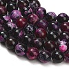 Natural Fire Crackle Agate(Dyed & Heated) Beads Strands G-K425-A06-14mm-3