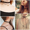 10Pcs 10 Styles Gothic Polyester Lace Choker Necklaces NJEW-SC0001-75-7