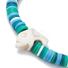 12Pcs 12 Colors Polymer Clay Heishi Sufer Stretch Necklaces Set BJEW-JB09910-4