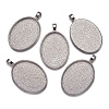 Alloy Pendant Cabochon Settings X-PALLOY-A15657-N-NF-4
