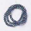 Electroplate Transparent Glass Beads Strands LS-EGLA-A034-T6mm-Q14-2