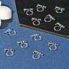 12Pcs 2 Colors 304 Stainless Steel and Plastic Clip-on Earring Findings KY-FS0001-28-10