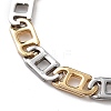 201 Stainless Steel Oval Link Chain Necklaces NJEW-F222-38GP-10-3