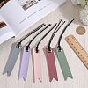 10Pcs 5 Colors Leather Bookmarks AJEW-CP0007-56-3
