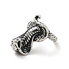 316 Stainless Steel Snake Finger Ring RJEW-C030-05H-AS-3