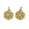 Brass Micro Pave Cubic Zirconia Pendants KK-I358-063G-H-1