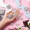 Biyun 10Pcs 10 Styles Flower & Heart & Teardrop Crystal Rhinestone Brooches Set JEWB-BY0001-04-14