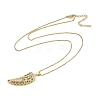 Brass Micro Pave Clear Cubic Zirconia Pendant Box Chain Necklaces for Women NJEW-U015-08G-02-2