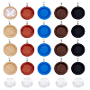 25Pcs 5 Colors Wooden Pendant Cabochon Settings WOOD-GA0001-92-1