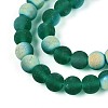 Frosted Transparent Glass Beads Strands GLAA-T032-T6mm-MBB21-3