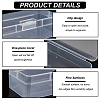 Transparent Plastic Storage Boxes CON-WH0094-35A-4