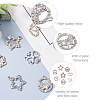 Spritewelry 32Pcs 8 Style UV Plated Alloy Pendants FIND-SW0001-16-11