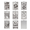 8Pcs 8 Styles 201 Stainless Steel Pendants STAS-DC0016-10-1