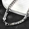 201 Stainless Steel Box Chain Necklaces for Men STAS-V011-01B-P-1-2
