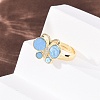 Brass Micro Pave Cubic Zirconia Finger Rings RJEW-C152-01G-5