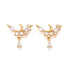 Brass Micro Pave Cubic Zirconia Pendants X1-KK-N263-46G-1