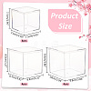  12Pcs 3 Styles Square Transparent Plastic Acrylic Minifigures Display Case AJEW-NB0005-74-2